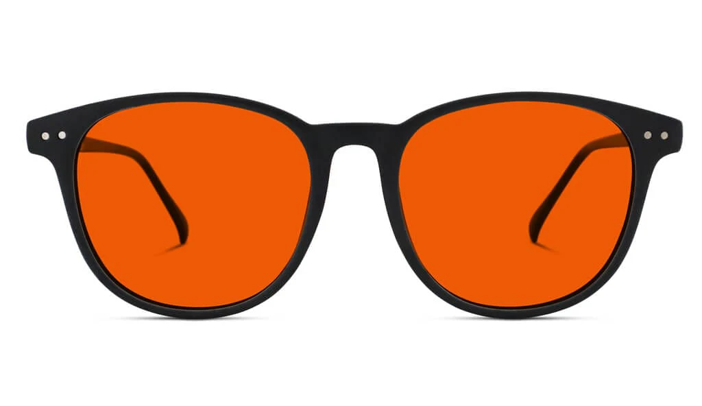 Red-lens glasses — 100% blue light blocking